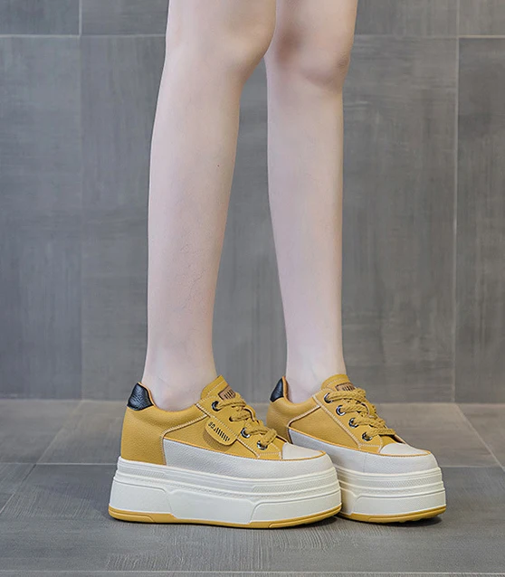Fujin 9cm Cow Suede Genuine Leather Women Vulcanized Shoes Platform Wedge Skate Boarding High Brand Heels Casual Summer Shoes Fujin 9cm Cow Suede Genuine Leather Women Vulcanized Shoes Platform Wedge Skate Boarding High Brand Heels Casual Summer Shoes