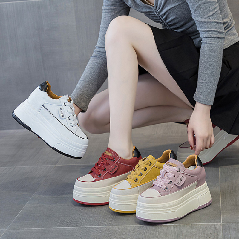 Fujin 9cm Cow Suede Genuine Leather Women Vulcanized Shoes Platform Wedge Skate Boarding High Brand Heels Casual Summer Shoes Fujin 9cm Cow Suede Genuine Leather Women Vulcanized Shoes Platform Wedge Skate Boarding High Brand Heels Casual Summer Shoes