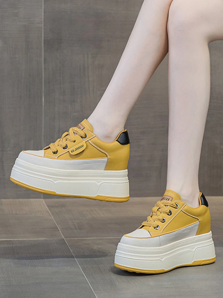 Fujin 9cm Cow Suede Genuine Leather Women Vulcanized Shoes Platform Wedge Skate Boarding High Brand Heels Casual Summer Shoes Fujin 9cm Cow Suede Genuine Leather Women Vulcanized Shoes Platform Wedge Skate Boarding High Brand Heels Casual Summer Shoes