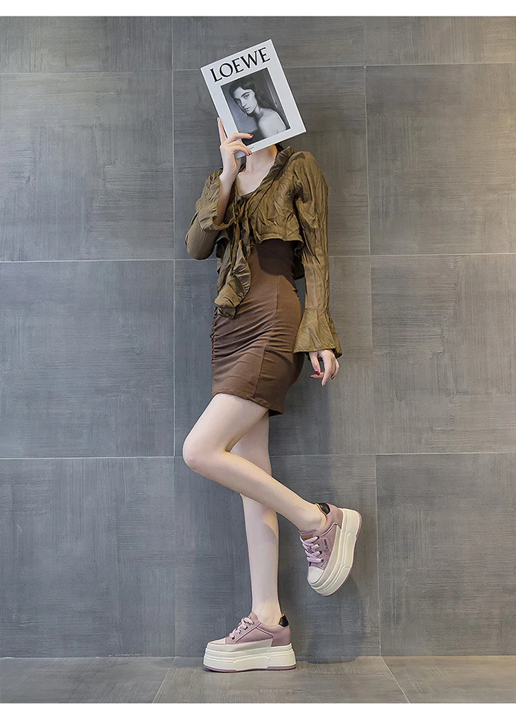 Fujin 9cm Cow Suede Genuine Leather Women Vulcanized Shoes Platform Wedge Skate Boarding High Brand Heels Casual Summer Shoes Fujin 9cm Cow Suede Genuine Leather Women Vulcanized Shoes Platform Wedge Skate Boarding High Brand Heels Casual Summer Shoes