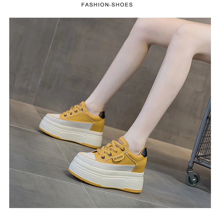 Fujin 9cm Cow Suede Genuine Leather Women Vulcanized Shoes Platform Wedge Skate Boarding High Brand Heels Casual Summer Shoes Fujin 9cm Cow Suede Genuine Leather Women Vulcanized Shoes Platform Wedge Skate Boarding High Brand Heels Casual Summer Shoes