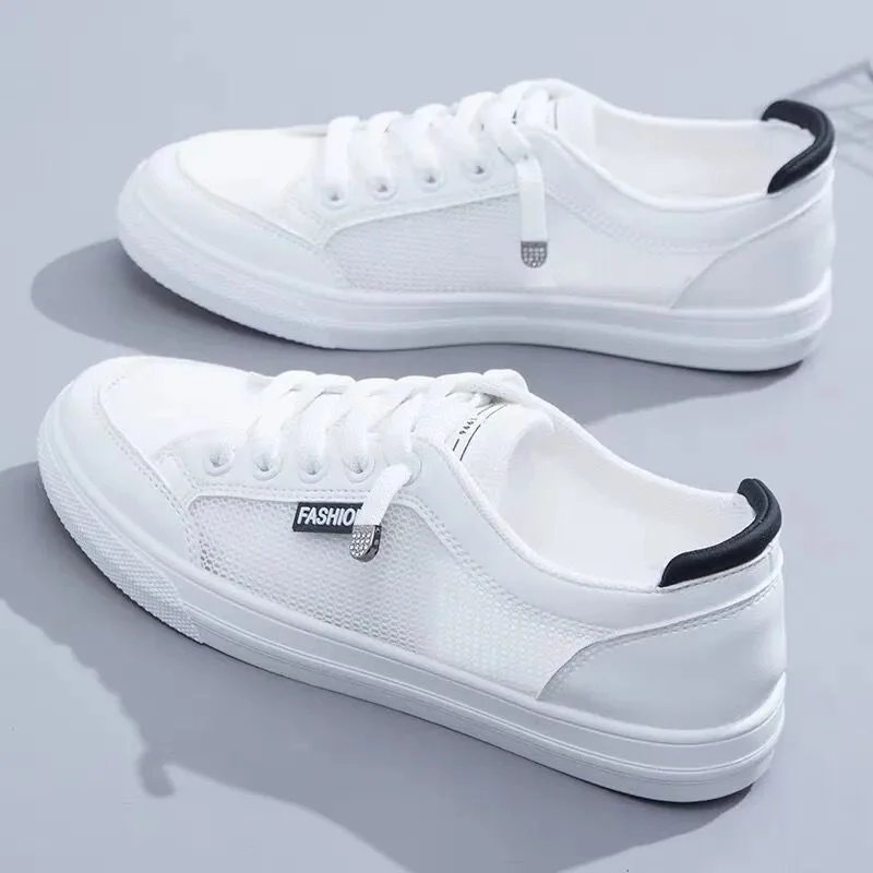 White Tennis Athletic Woman Running Shoes Female Casual Sneaker Sports Comfortable 2024 Trend Loafers Skateboard Summer Leather