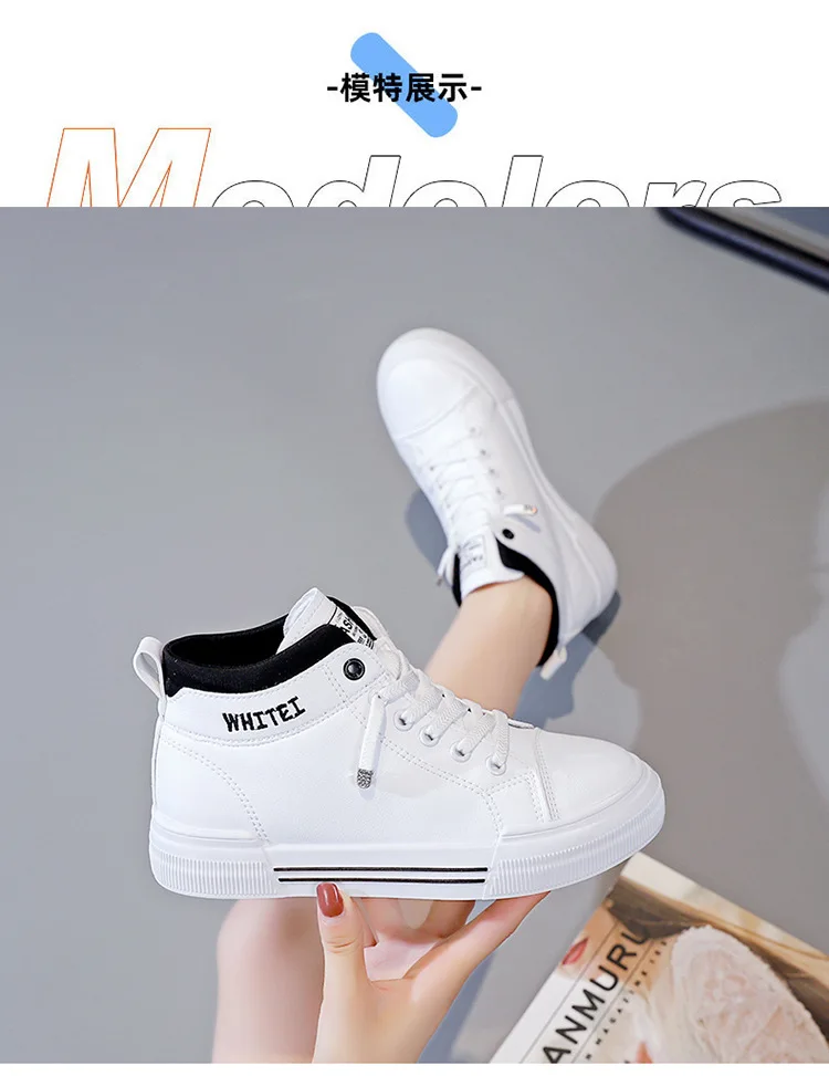 Women's Fashion High-top Breathable Sneakers 2023 Trend White Flat Casual Sports Designer Running Shoes for Woman Tennis Ladies Women's Fashion High-top Breathable Sneakers 2023 Trend White Flat Casual Sports Designer Running Shoes for Woman Tennis Ladies