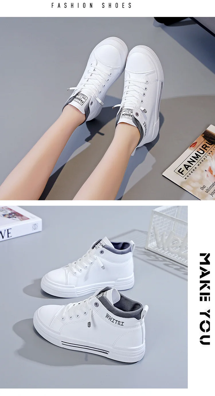 Women's Fashion High-top Breathable Sneakers 2023 Trend White Flat Casual Sports Designer Running Shoes for Woman Tennis Ladies Women's Fashion High-top Breathable Sneakers 2023 Trend White Flat Casual Sports Designer Running Shoes for Woman Tennis Ladies