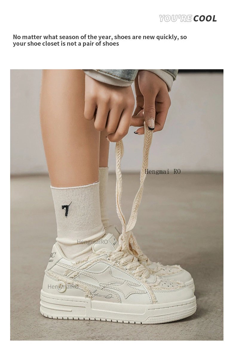 Women Shoes For Men Tennis Retro Fashion Y2K Star Skateboard Shoes White Leather Male Sneakers Couple Outdoor Sport Casual Shoes