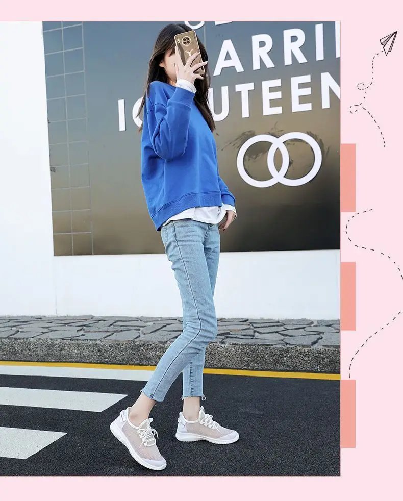 Women Casual Sports Shoes Comfort Mesh Tennis Spring summer Mesh Light Sneakers Women 2023 White Hollow No-slip Walking Shoes