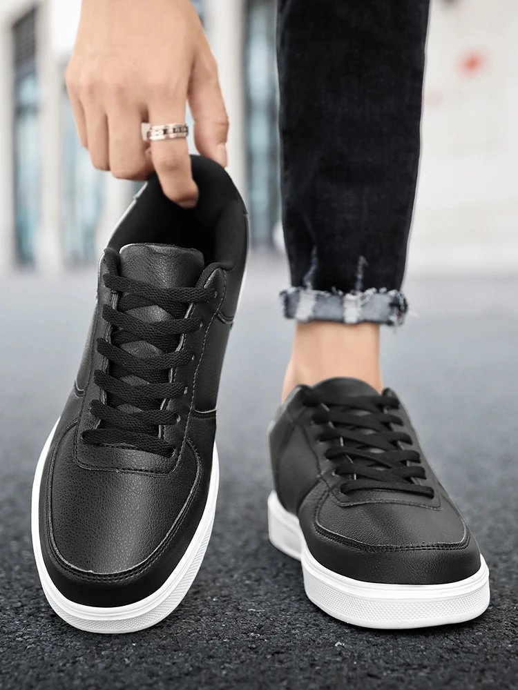 Classic White Sneakers for Men Women Comfort Leather Sneakers Skateboarding Sports Shoes Big Size 47 Men Trainers Basket Homme