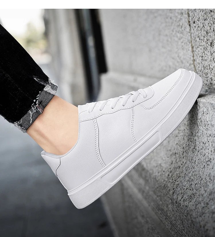 Classic White Sneakers for Men Women Comfort Leather Sneakers Skateboarding Sports Shoes Big Size 47 Men Trainers Basket Homme