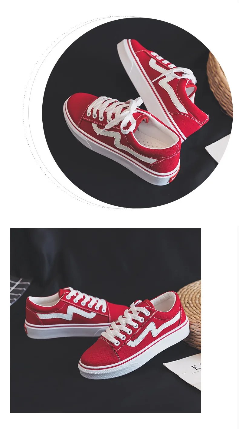 Canvas Jogging Sneakers Women Round Toe Solid Color Lace-up Design Shallow Ladies Casual Walking Shoes Handmade Sports Trainers