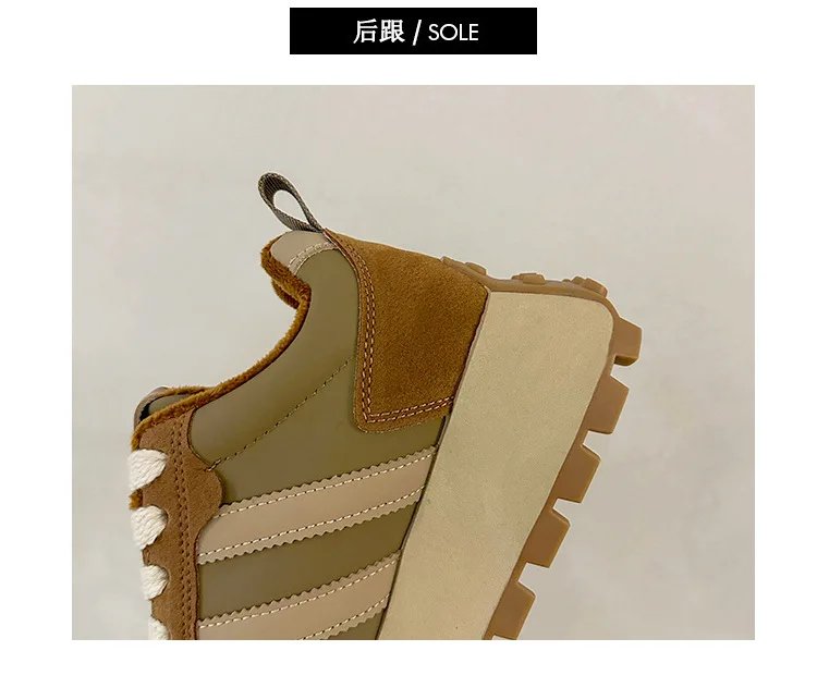 Sneakers Shoes Women 2023 Autumn New Vintage Versatile Casual Lightweight Thick Sole Dad's Shoes Platform Shoes