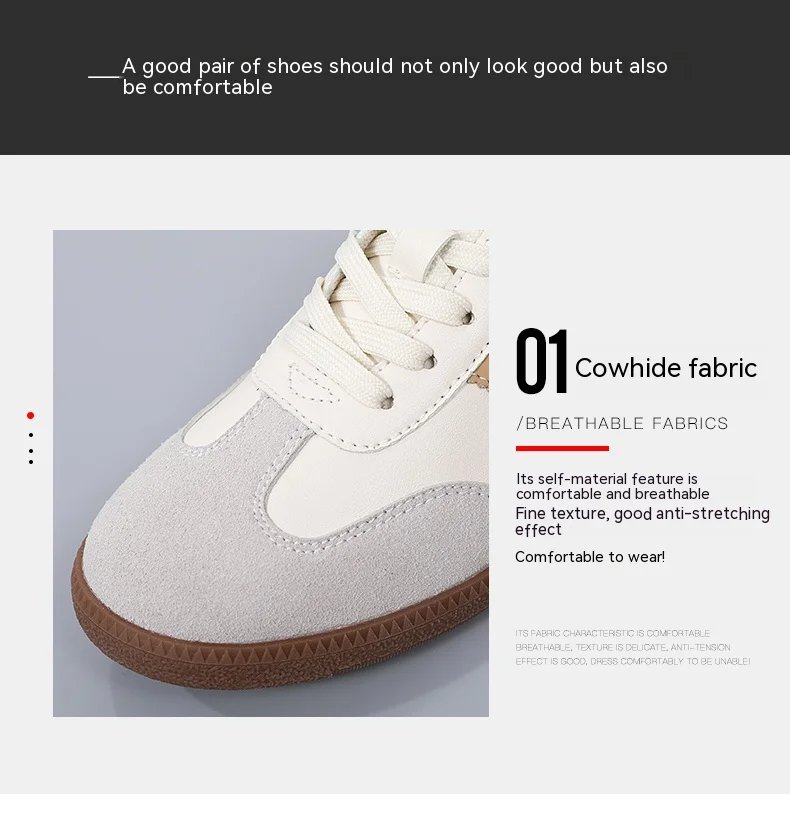 New German training shoes women's leather flat casual board shoes lace-up single shoes flat student sports shoes all match