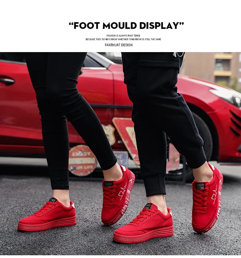 Red High Top Sneakers Women Shoes 2024 Spring Canvas Running Women's Casual Sport Shoes Man Graffiti basket femme Big Size 35-44