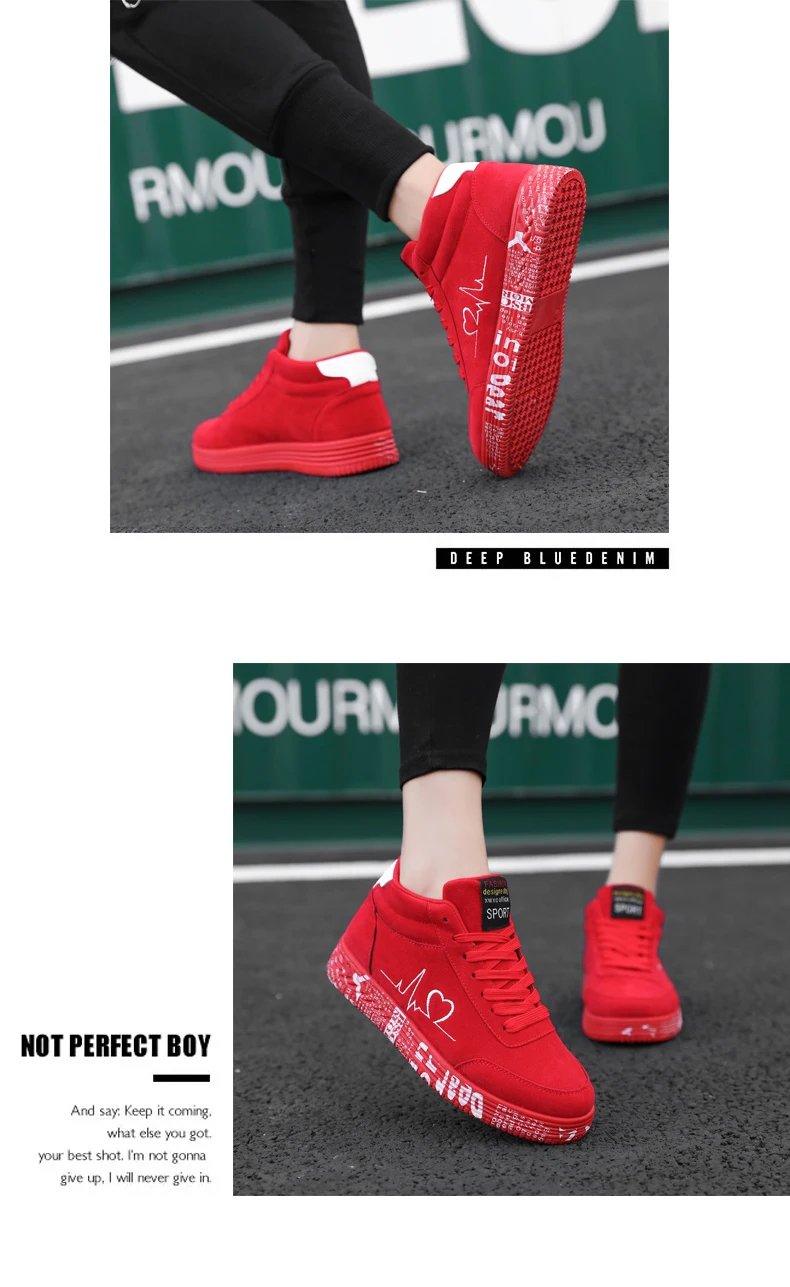 Red High Top Sneakers Women Shoes 2024 Spring Canvas Running Women's Casual Sport Shoes Man Graffiti basket femme Big Size 35-44