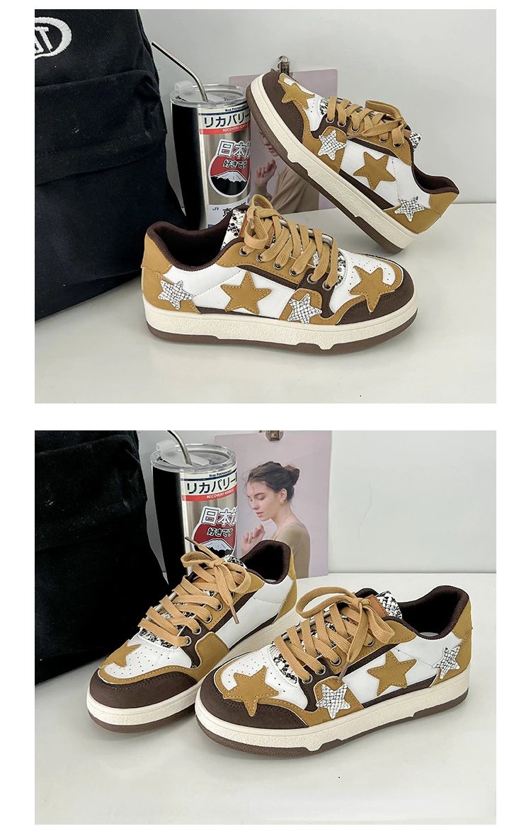 Brand Women Casual Sneakers Fashion Stars Running Sport Shoes Women's Tennis Shoes Punk Hip-hop Skateboard Shoes tenis de mujer