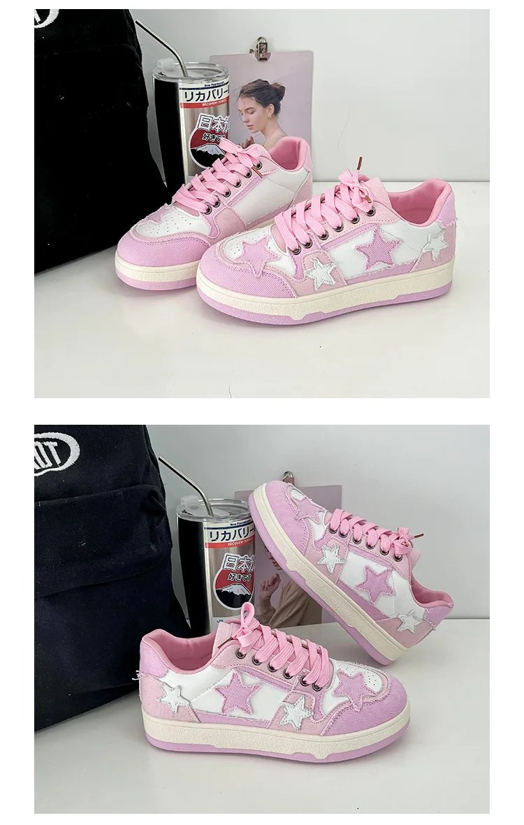 Brand Women Casual Sneakers Fashion Stars Running Sport Shoes Women's Tennis Shoes Punk Hip-hop Skateboard Shoes tenis de mujer