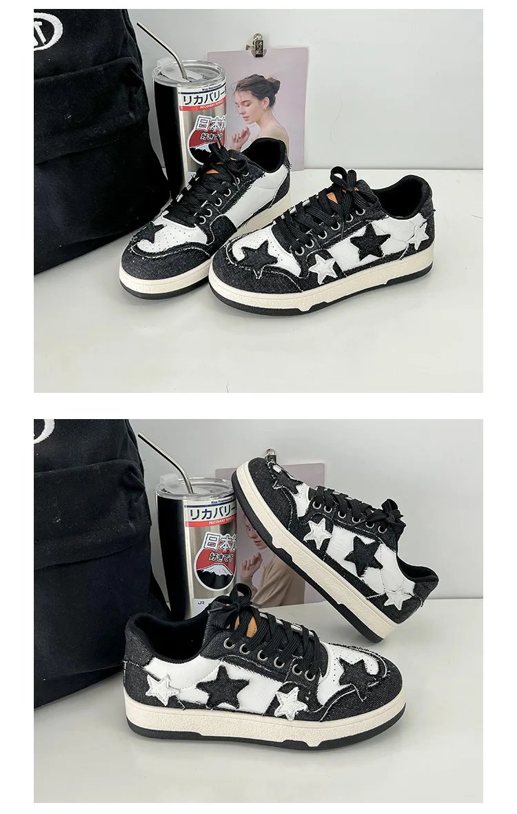 Brand Women Casual Sneakers Fashion Stars Running Sport Shoes Women's Tennis Shoes Punk Hip-hop Skateboard Shoes tenis de mujer Brand Women Casual Sneakers Fashion Stars Running Sport Shoes Women's Tennis Shoes Punk Hip-hop Skateboard Shoes tenis de mujer