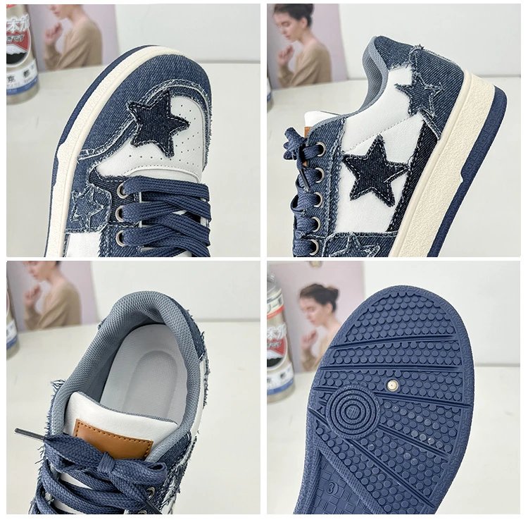 Brand Women Casual Sneakers Fashion Stars Running Sport Shoes Women's Tennis Shoes Punk Hip-hop Skateboard Shoes tenis de mujer