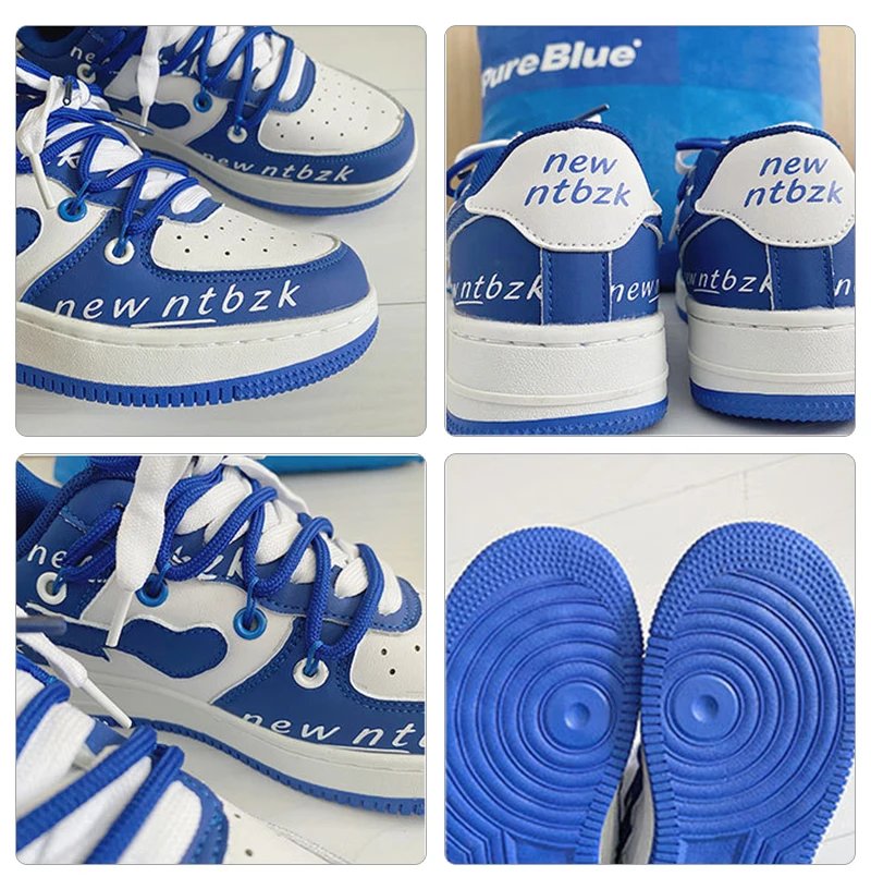 Brand Woman Sneakers Fashion Lace-Up Female Vulcanize Shoes Heart-Shape Couple Sports Causal Shoes Running Spring Autumn Size 44