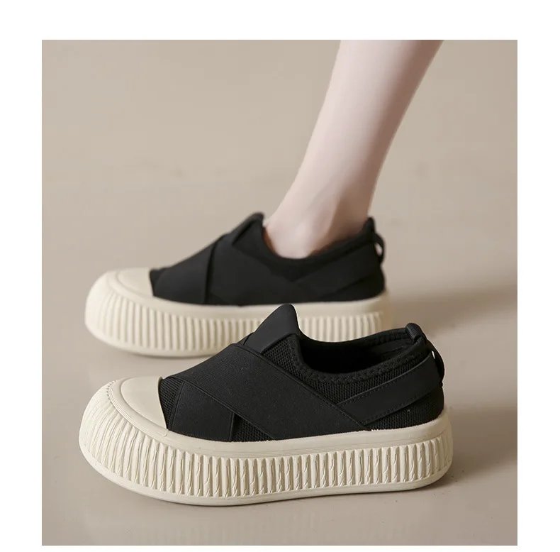 Women Shoes Sneakers 2024 Summer New Breathable Little White Shoes Female Student Thick Sole Platform Shoes Casual Board Shoes