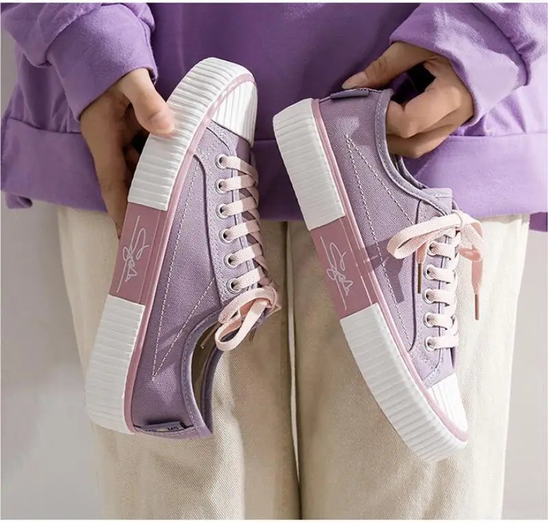 Women Canvas Shoes Fashion Sneakers Unisex New Casual Vulcanize Shoes Woman Fashion Loafers High Quality 3 Times Vulcanization