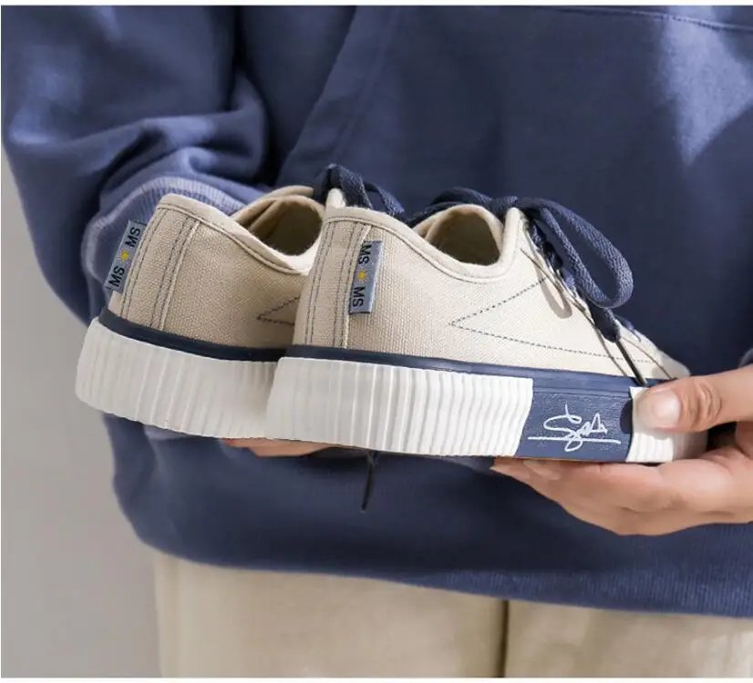 Women Canvas Shoes Fashion Sneakers Unisex New Casual Vulcanize Shoes Woman Fashion Loafers High Quality 3 Times Vulcanization