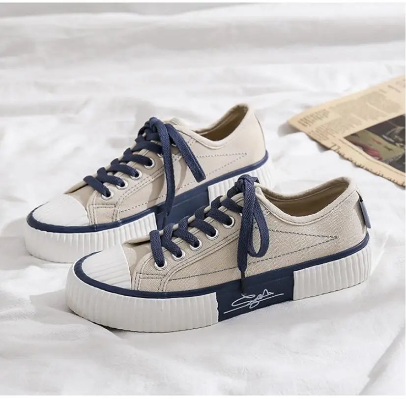 Women Canvas Shoes Fashion Sneakers Unisex New Casual Vulcanize Shoes Woman Fashion Loafers High Quality 3 Times Vulcanization