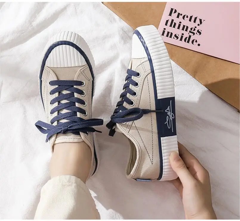 Women Canvas Shoes Fashion Sneakers Unisex New Casual Vulcanize Shoes Woman Fashion Loafers High Quality 3 Times Vulcanization