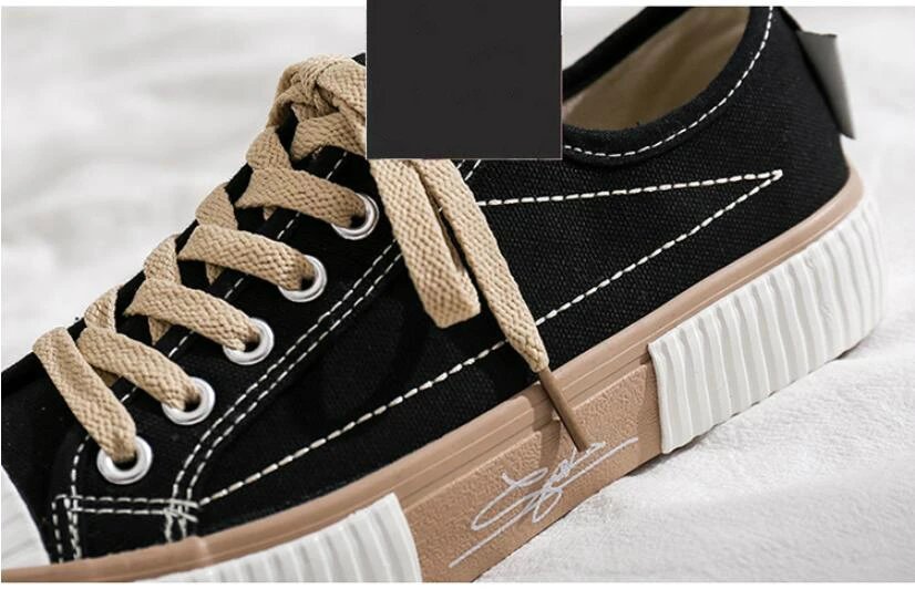 Women Canvas Shoes Fashion Sneakers Unisex New Casual Vulcanize Shoes Woman Fashion Loafers High Quality 3 Times Vulcanization