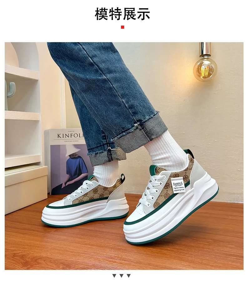 Women's Vulcanized Shoes Lace-up Platform Casual Shoes Breathable Hard-wearing Wedges Lightweight Comfortable Women Sneakers Women's Vulcanized Shoes Lace-up Platform Casual Shoes Breathable Hard-wearing Wedges Lightweight Comfortable Women Sneakers
