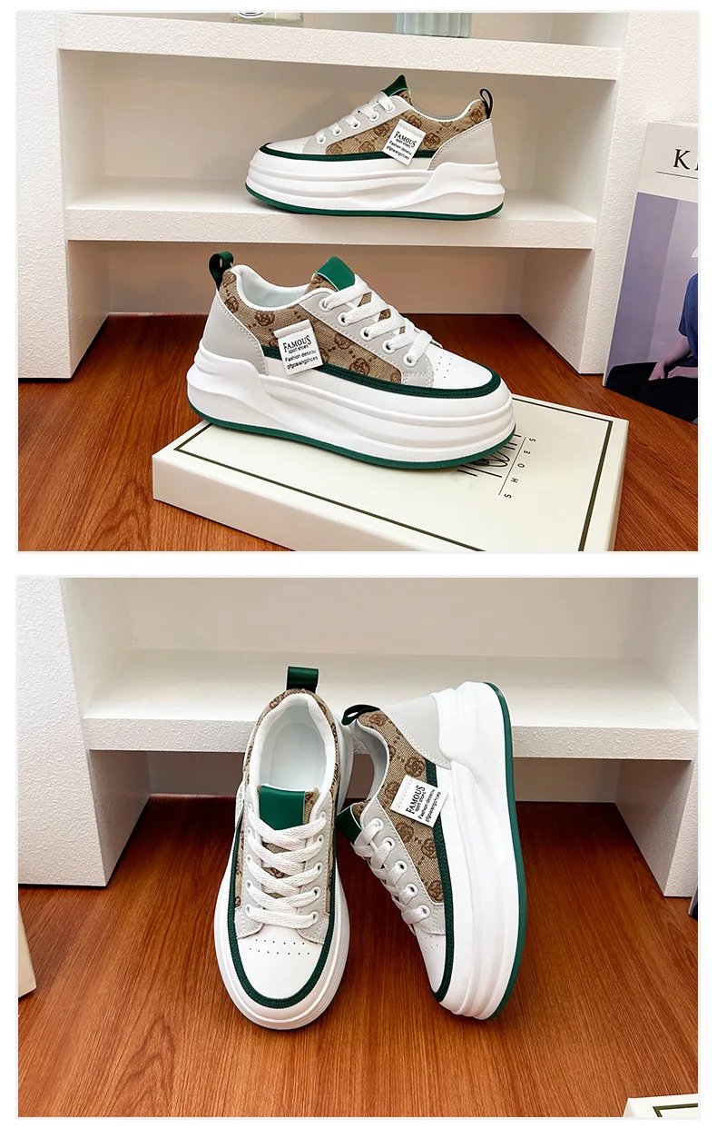 Women's Vulcanized Shoes Lace-up Platform Casual Shoes Breathable Hard-wearing Wedges Lightweight Comfortable Women Sneakers Women's Vulcanized Shoes Lace-up Platform Casual Shoes Breathable Hard-wearing Wedges Lightweight Comfortable Women Sneakers