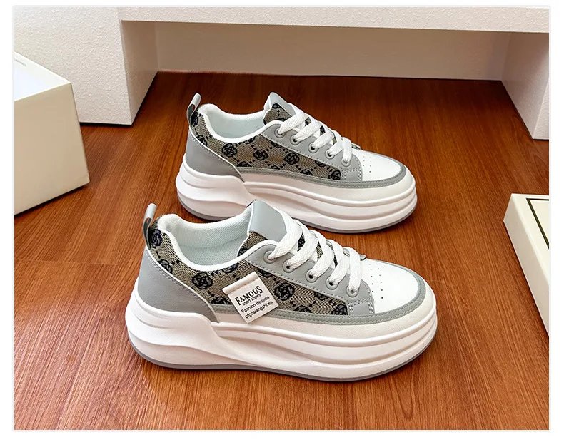 Women's Vulcanized Shoes Lace-up Platform Casual Shoes Breathable Hard-wearing Wedges Lightweight Comfortable Women Sneakers Women's Vulcanized Shoes Lace-up Platform Casual Shoes Breathable Hard-wearing Wedges Lightweight Comfortable Women Sneakers