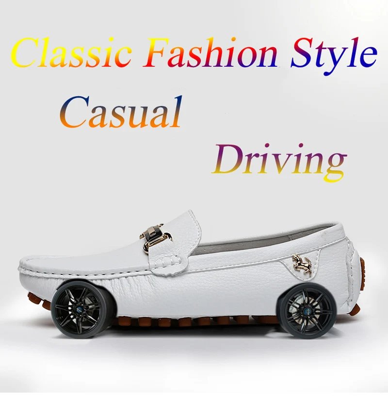 Loafers Men Handmade Leather Loafer Casual Driving Flats Slip-on Shoes Luxury Comfy Moccasins White Loafers Shoes for Men