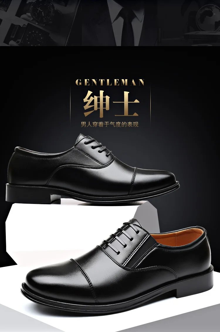Mens Formal Leather Shoes Slip on Dress Wedding Casual Flats Luxury Walking Oxfords Office Work Zapatos Para Hombre Plus Size