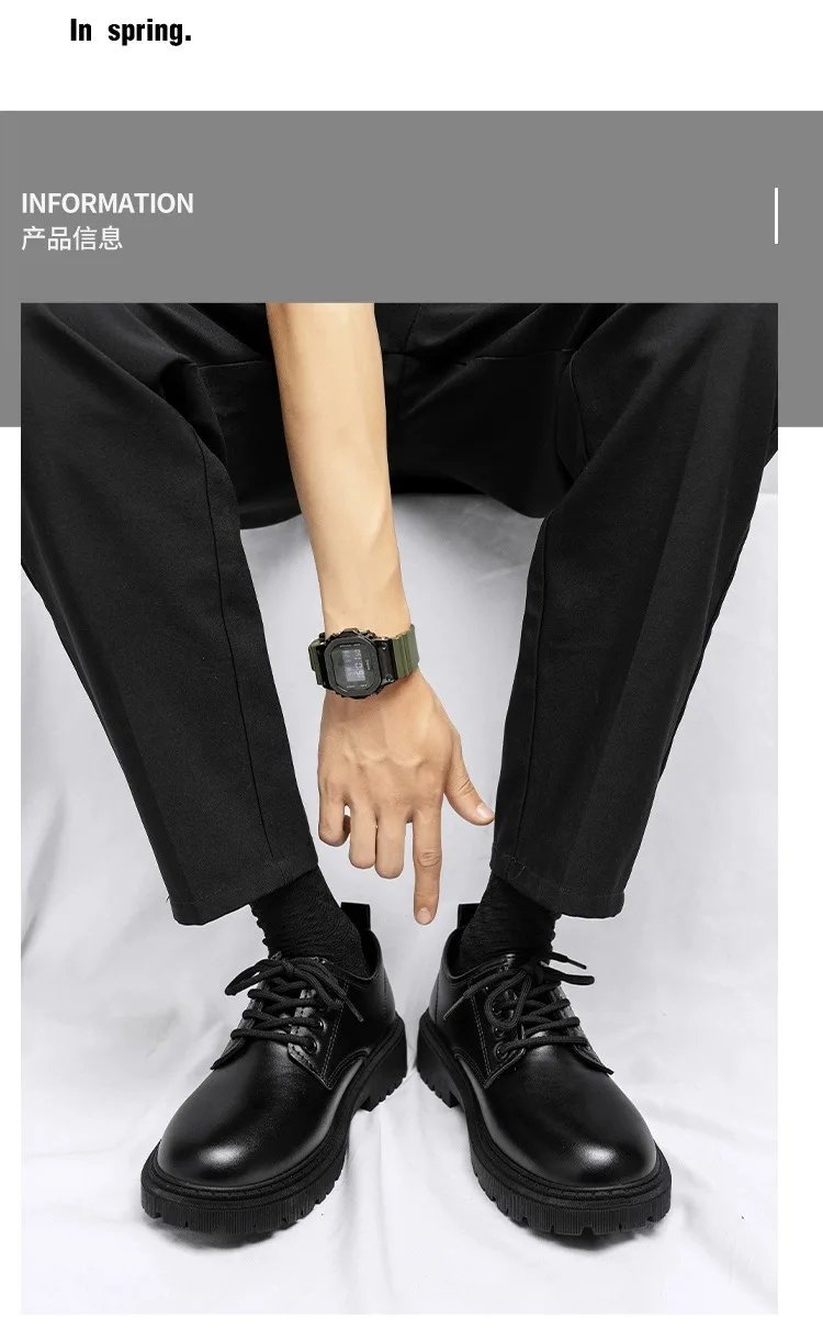 Men Leather Shoes Casual Formal Dress Oxfords Plus Size British Style Wedding Flats Soft Breathable Walking Office Sneakers