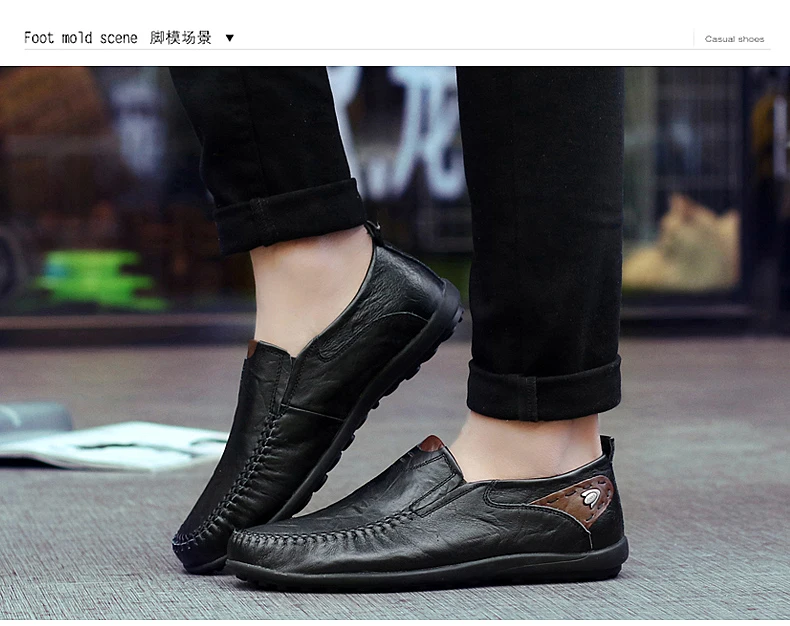 Leather Shoes Men Fashion Leather Genuine High Quality Luxury Brand Comfortable Men Casual Driving Shoes Plus Size 37-47 Leather Shoes Men Fashion Leather Genuine High Quality Luxury Brand Comfortable Men Casual Driving Shoes Plus Size 37-47