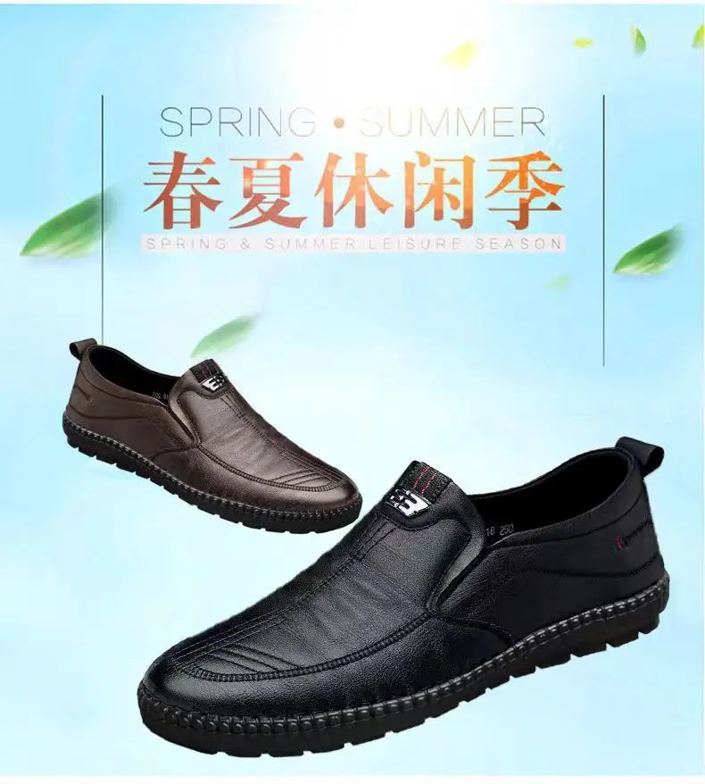 Mens Leather Loafers Non Slip Walking Flats Breathable Outdoor Slip on Casual Shoes for Male Work Office Driving Sneakers2 Mens Leather Loafers Non Slip Walking Flats Breathable Outdoor Slip on Casual Shoes for Male Work Office Driving Sneakers2