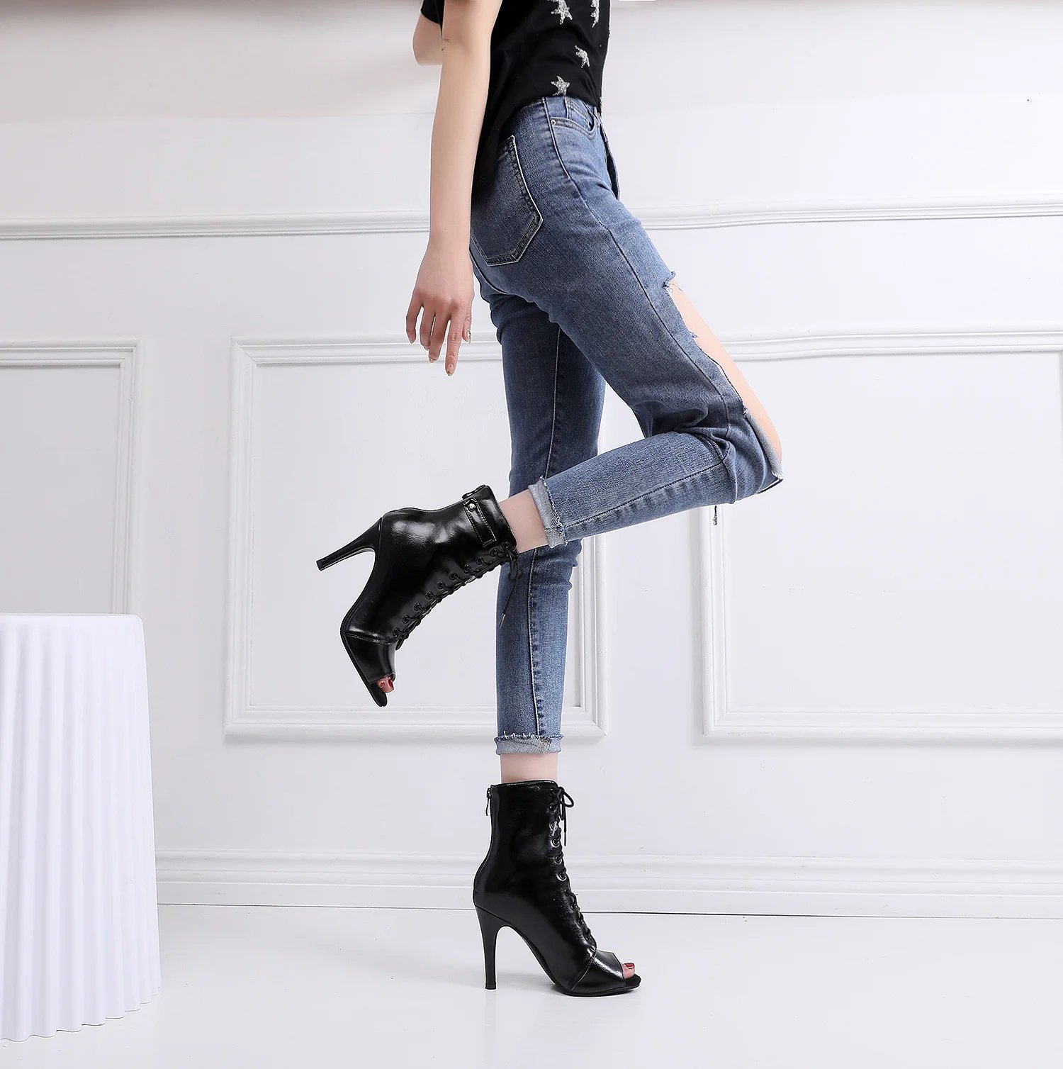 Women's 2024 Brand Party Boots Women's Sexy stilettos High Heels Footwear Women Latin dance heels shoes Latin 2020 For Ballroom