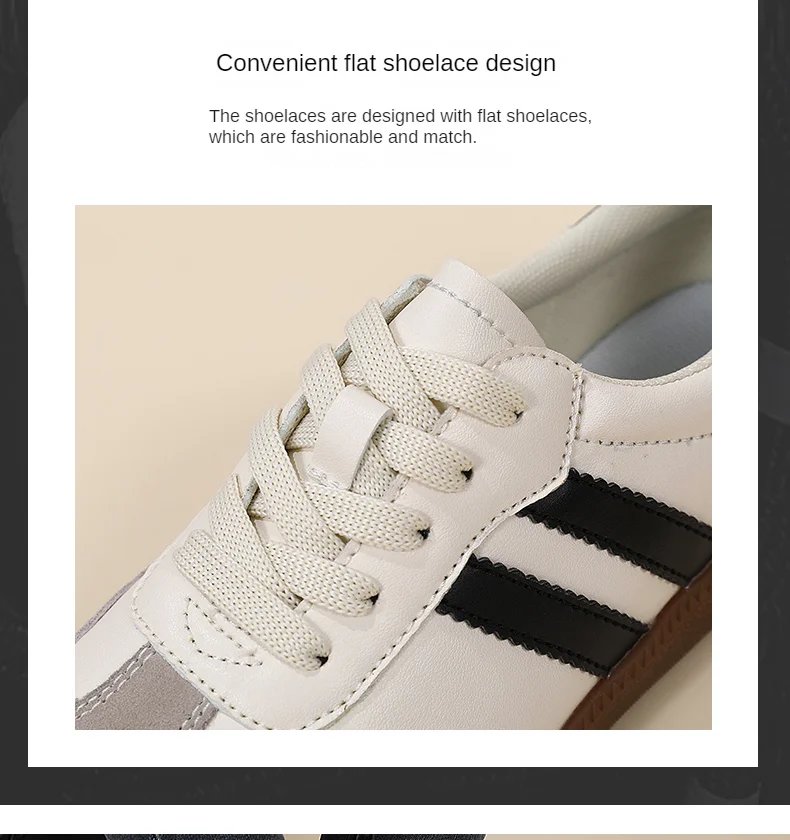 Flat Luxury Shoes Women 2023 Autumn New Classic Ladies Sneakers Women Leather Retro Low Cut Lace -up Casual Round Toe Grey White