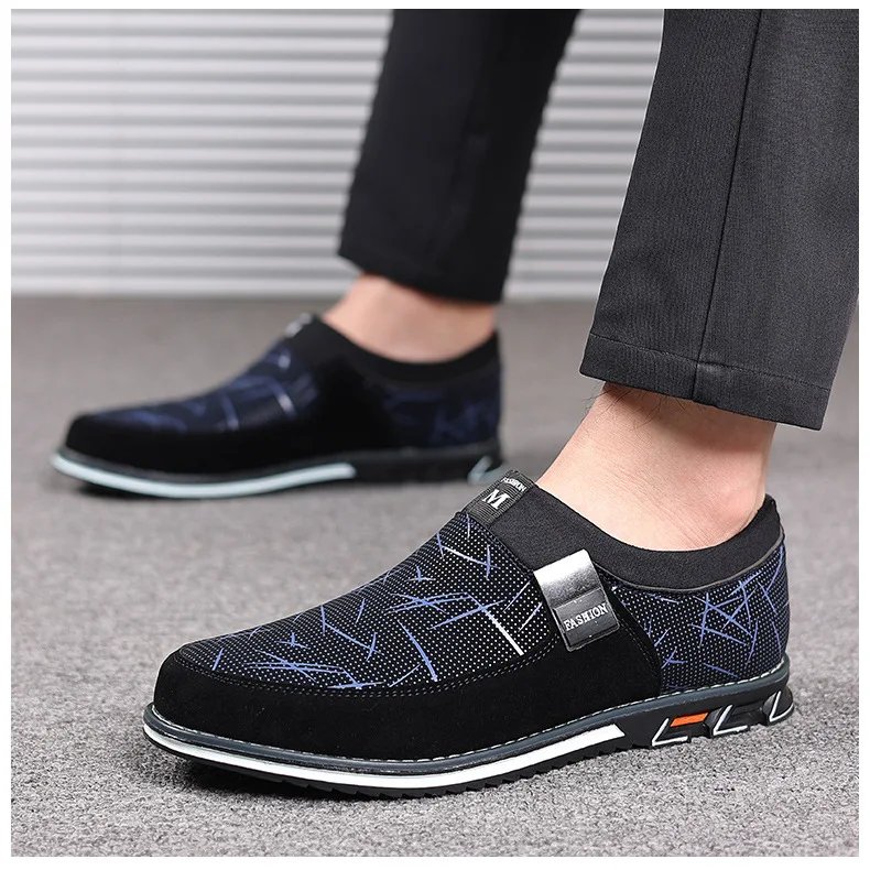 Classic Casual Men's Leather Shoes Slip-On Loafers for Men Business Moccasins Office Men Work Flats Trend Driving Shoes Big Size