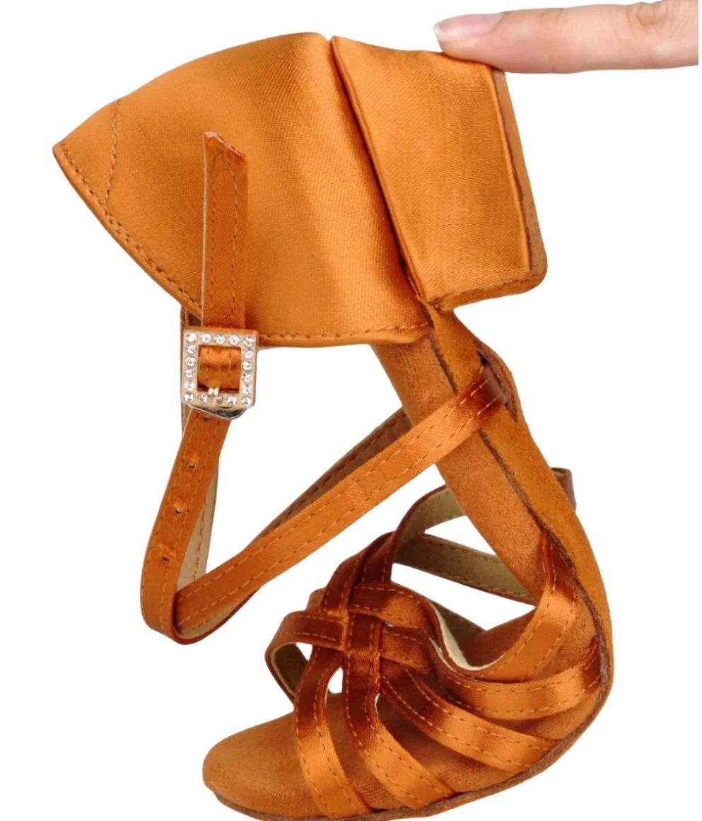 Children Adult Latin Dance Shoes Girls Kids Dance Sneakers Ballroom Dancing Shoes 3.5cm Medium Heel Soft Bottom Exercise Shoes