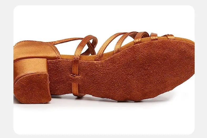 Children Adult Latin Dance Shoes Girls Kids Dance Sneakers Ballroom Dancing Shoes 3.5cm Medium Heel Soft Bottom Exercise Shoes