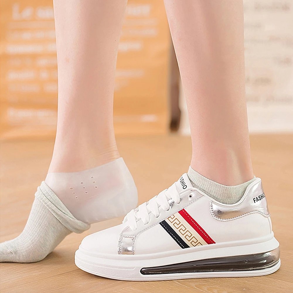 Silicone Invisible Inner Height Insoles Lifting Increase Socks Outdoor Foot Protection Pad Men Women Heel Cushion Hidden Insole