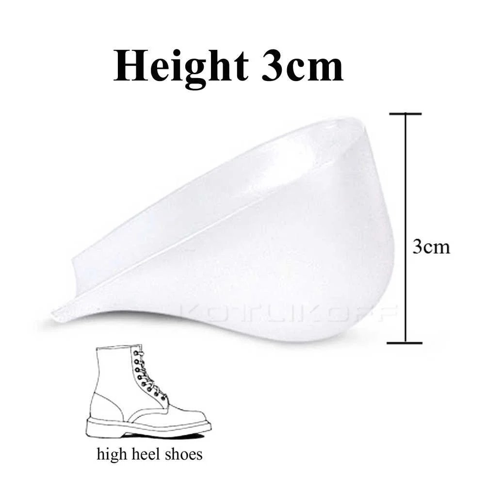Silicone Invisible Inner Height Insoles Lifting Increase Socks Outdoor Foot Protection Pad Men Women Heel Cushion Hidden Insoles