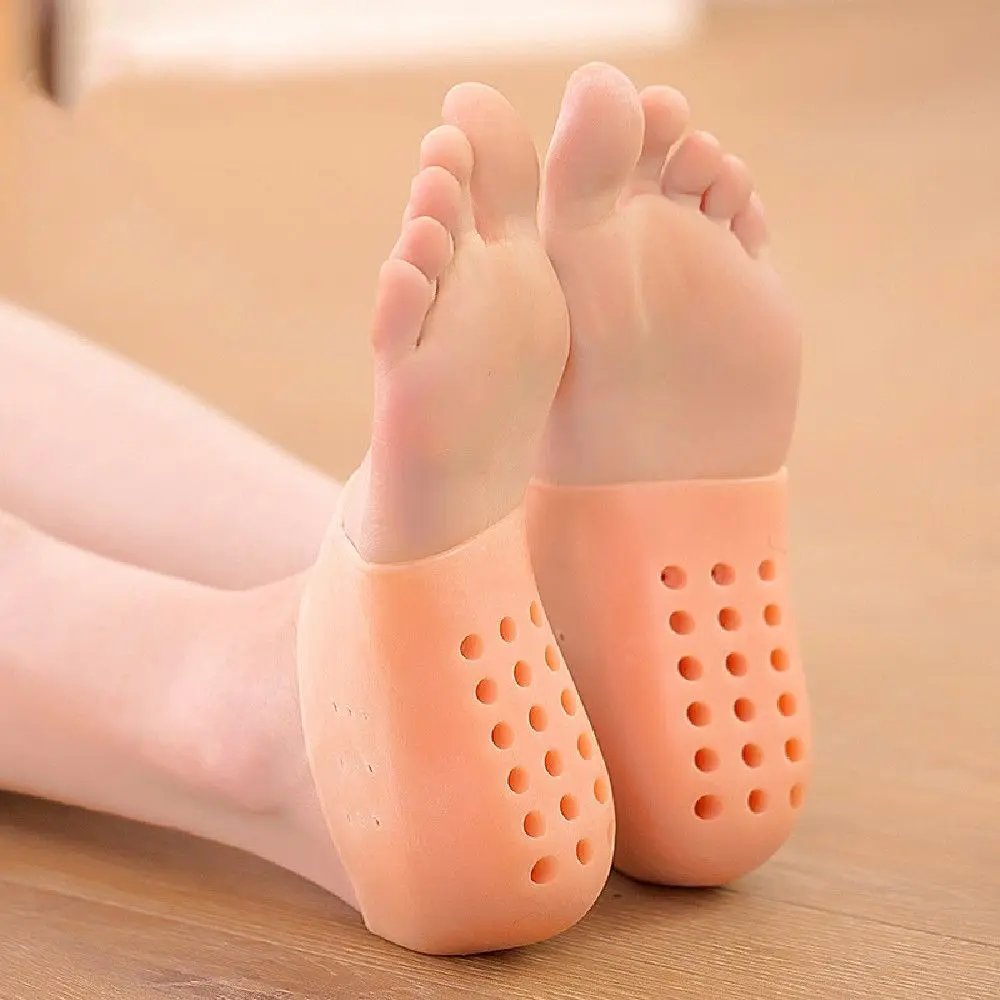 Silicone Invisible Inner Height Insoles Lifting Increase Socks Outdoor Foot Protection Pad Men Women Heel Cushion Hidden Insole