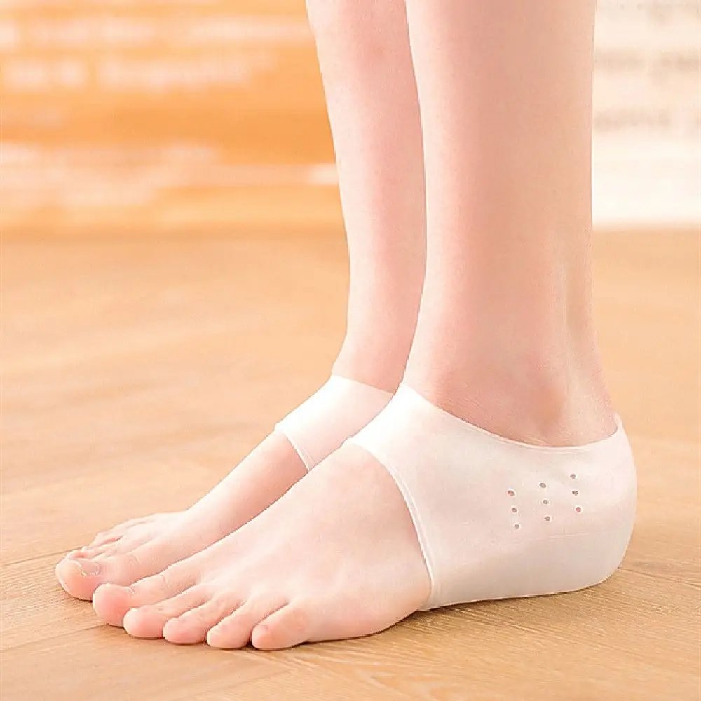 Silicone Invisible Inner Height Insoles Lifting Increase Socks Outdoor Foot Protection Pad Men Women Heel Cushion Hidden Insole