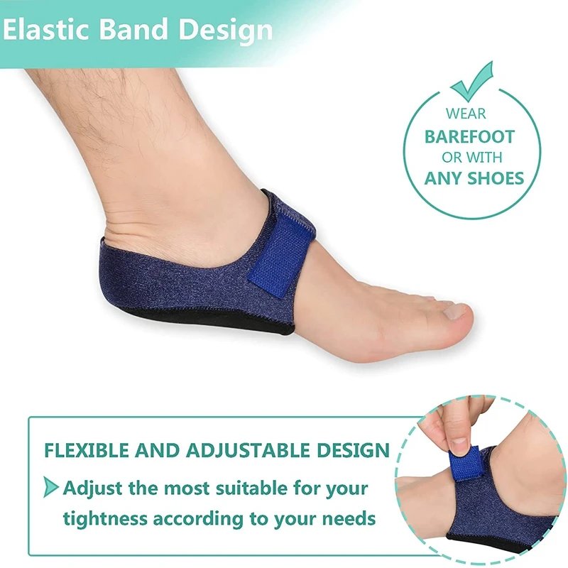 Gel Heel Cushion Feet Care Socks Heel Cups Pads Repair Skin Care Heel Cover Pain Relief for Plantar Fasciitis Protectors Sleeves
