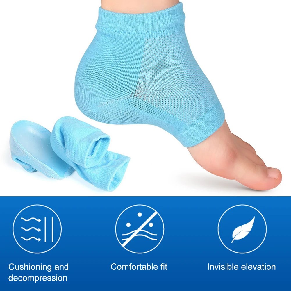 Thickened Height Max Socks Sports 2.5/3.5cm Half Invisible Height Increase Insole Anti-slip Invisible Heel Lift Shoe Accessories