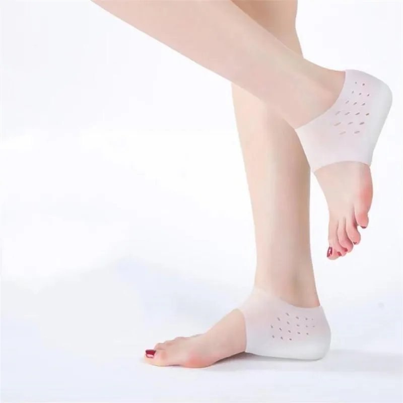 Silicone Invisible Inner Height Insoles Lifting Increase Socks Outdoor Foot Protection Pad Men Women Heel Cushion Hidden Insole