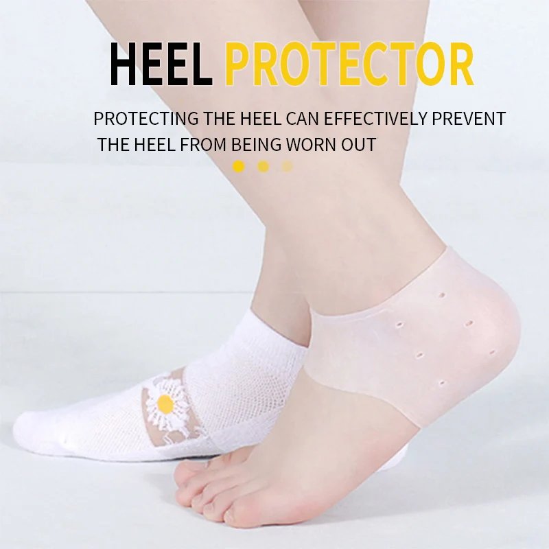 Silicone Invisible Height Increase Insoles Elastic Lifting Socks Heel Pad Foot Protection Orthoped Support Unisex Hidden Insole