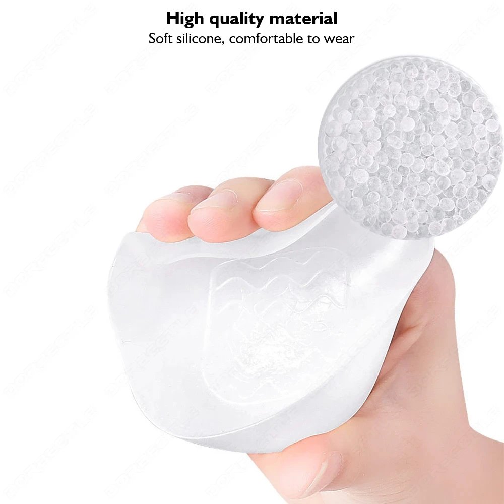 Unisex Invisible Height Lifting Increase Insoles Silicone Elastic Heel Pad Foot Protection Men Women Heel Cushion Hidden Insole